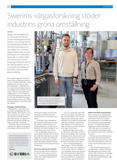Framtidens forskning Swerims vätgassatsning